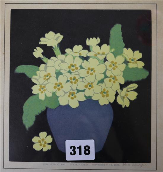 Robert Hall Thorpe, study of primroses, 26 x 22cm